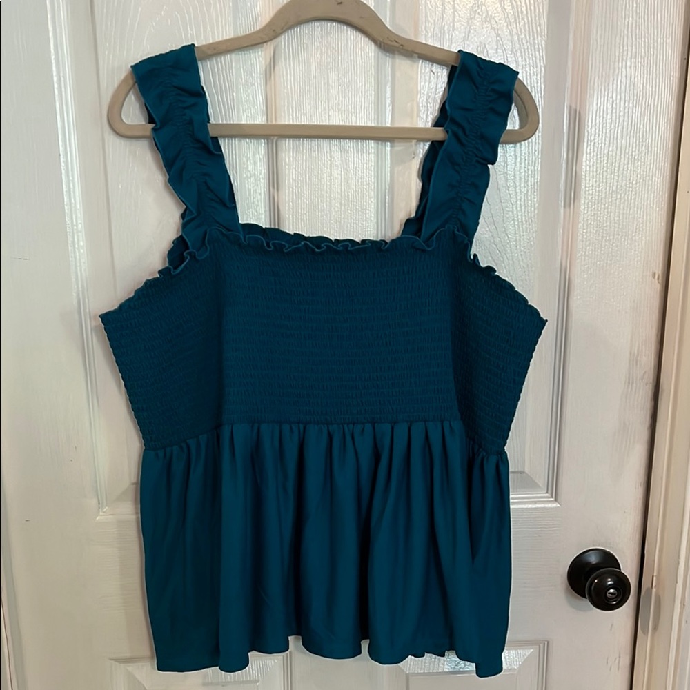 Teal Sleeveless Women's Top